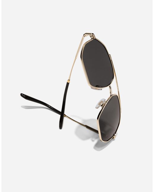 Dolce & Gabbana Gray Metal Classic Sunglasses for men