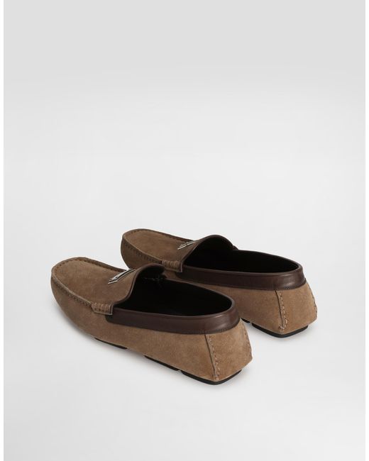 Dolce & Gabbana White Split Calfskin Slipper for men