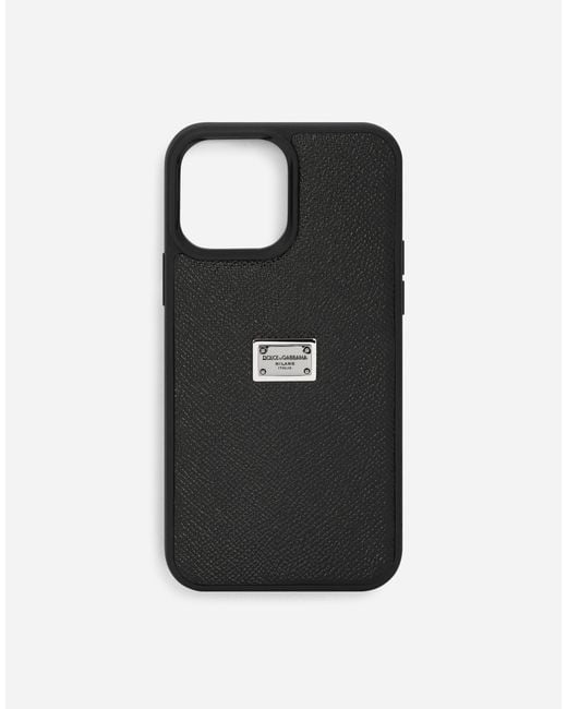 Dolce & Gabbana Black Logo-Tag Iphone 13 Pro Max Case for men