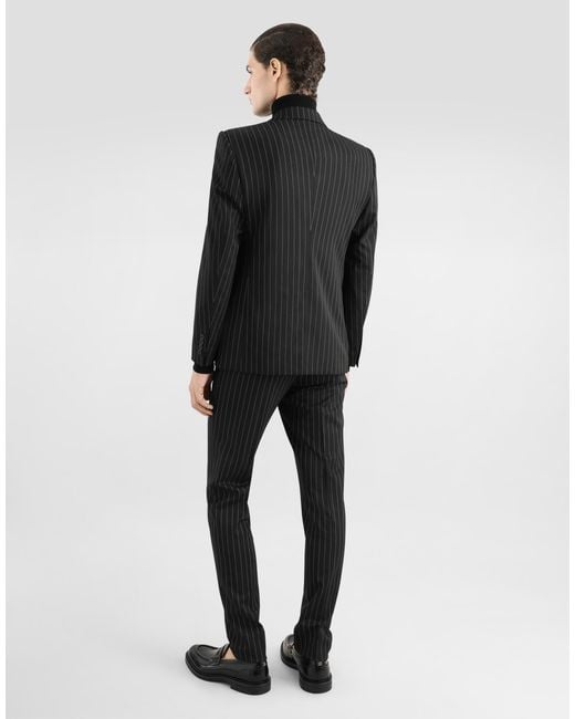 Dolce & Gabbana Black Wool Turtle-Neck Sweater With Branded Tag for men