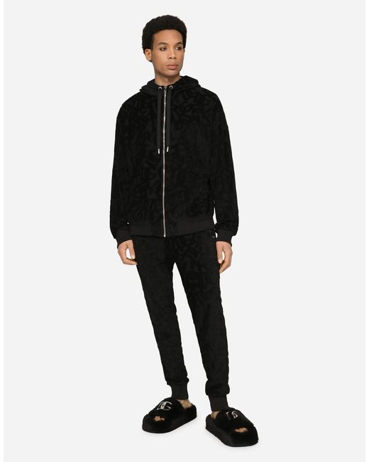 Pantalon de jogging en jersey jacquard à logo DG Coton Dolce & Gabbana pour  homme en coloris Noir | Lyst