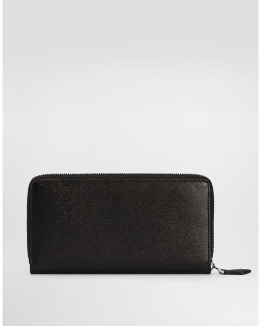 Portafoglio Zip Around di Dolce & Gabbana in Black da Uomo
