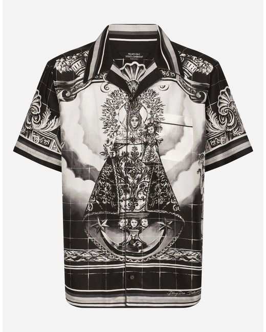 Chemise en soie habotai imprimée Dolce & Gabbana pour homme en coloris Noir  | Lyst