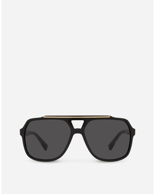 Dolce & Gabbana Black Gros Grain Sunglasses for men