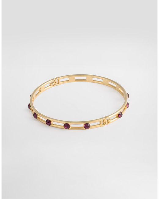 Dolce & Gabbana White Bracelet With Stones