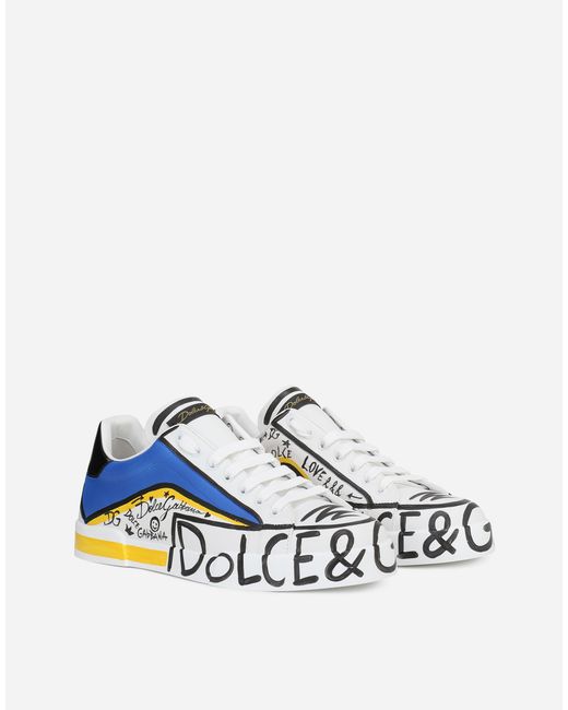Dolce & Gabbana Blue Limited Edition Portofino Sneakers for men