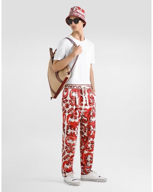 Dolce & Gabbana Red Pantalone for men