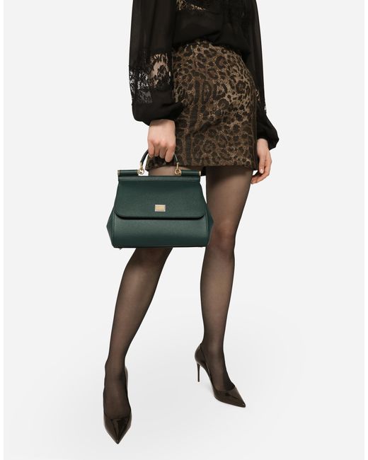 Dolce & Gabbana Green 'sicily' Midi Handbag