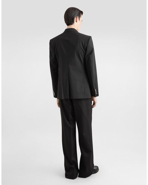 Traje Martini De Lana Con Botonadura Doble Dolce & Gabbana de hombre de color Black