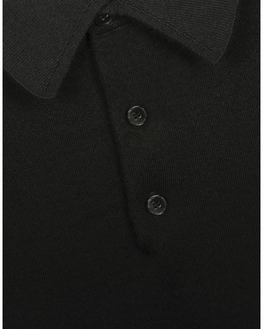 Dolce & Gabbana Poloshirt Aus Kaschmir Dg-Logostickerei in Black für Herren