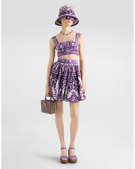 Dolce & Gabbana Purple 'Maiolica' Top