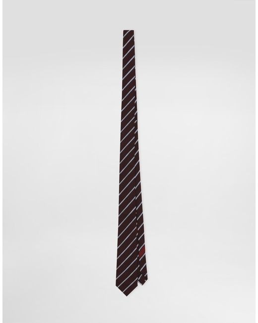 Corbata Martini En Jacquard Microdibujos Dolce & Gabbana de hombre de color White