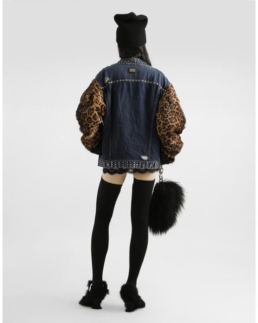 Dolce & Gabbana Blue Oversized Denim Jacket