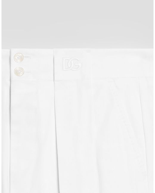 Dolce & Gabbana White Pantalone for men