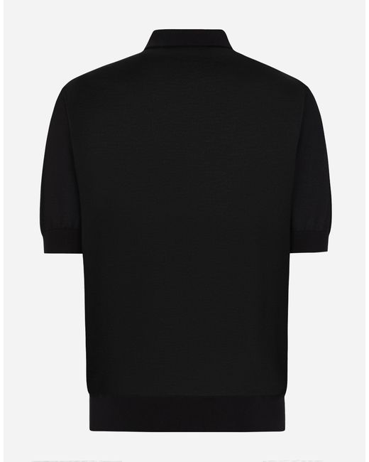 メンズ Dolce & Gabbana ポロスタイルニット エキストラファインカシミア Black