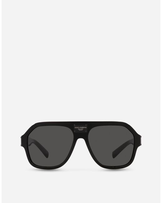 Gafas de sol DG Plaque Dolce & Gabbana de hombre de color Negro | Lyst