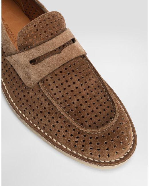 Dolce & Gabbana Brown Calfskin Loafers for men