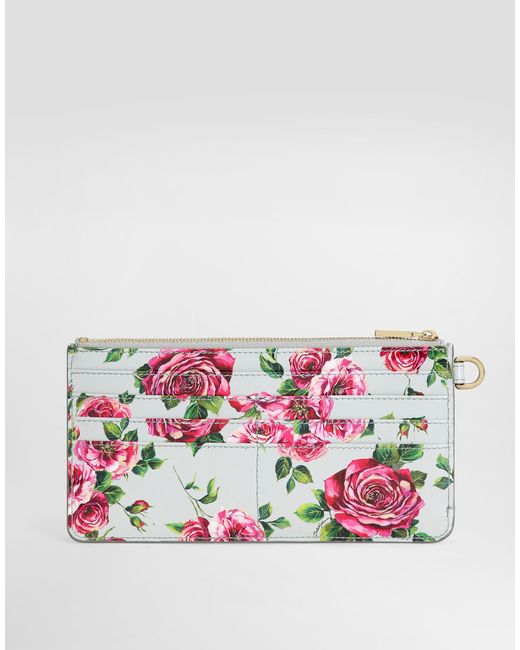 Dolce & Gabbana Multicolor Polished Calfskin Card Holder