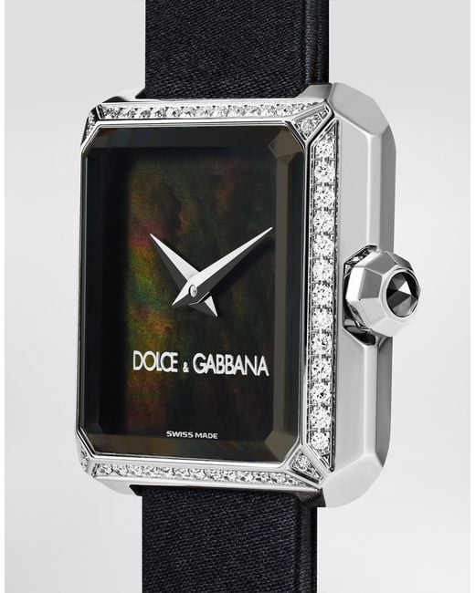 Dolce & Gabbana White Sofia Steel Watch With Colorless Diamonds