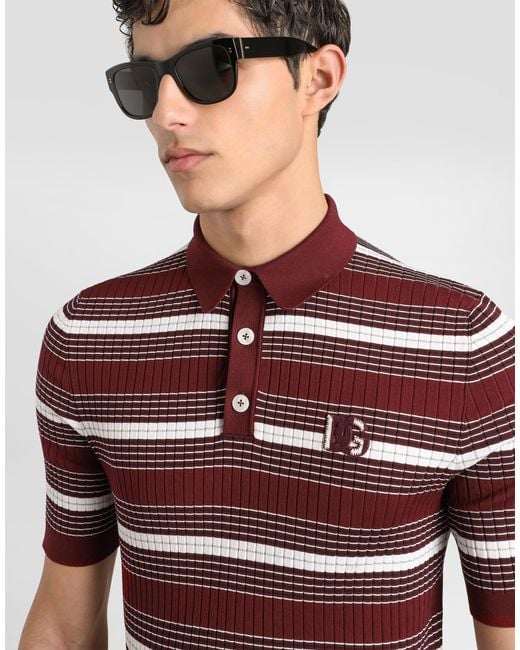 Dolce & Gabbana Red Polo M/C for men