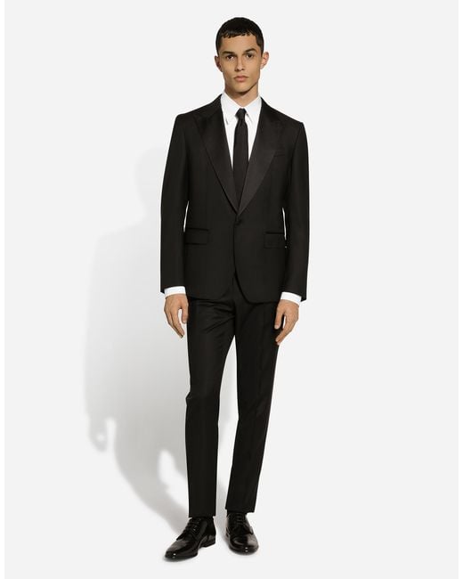 Dolce & Gabbana Black Single-Breasted Tuxedo Suit for men