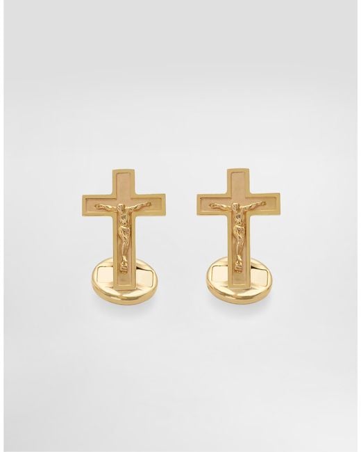 Dolce & Gabbana White Sicily Cufflinks 18 Carat And Rubies for men