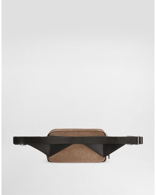 Dolce & Gabbana Multicolor Leather And Split Calfskin Belt Bag for men
