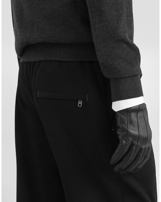 Dolce & Gabbana Black Jersey Jogging Trousers for men