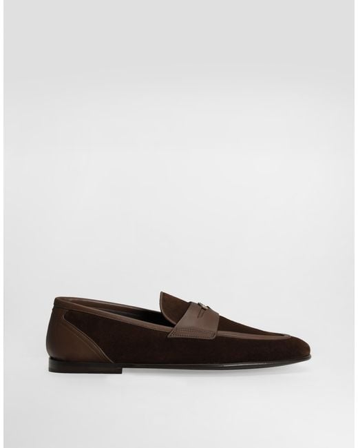 Dolce & Gabbana White Split Calfskin Slipper for men