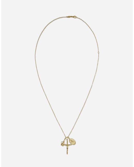 Dolce & Gabbana White Sicily Pendant 18 Carat for men