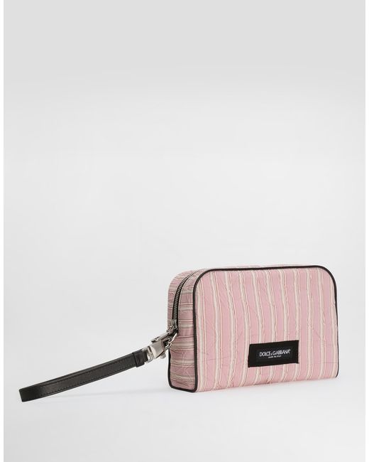 Dolce & Gabbana Multicolor Froissé Fabric Handbag for men