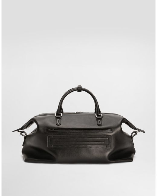 Dolce & Gabbana Black Calfskin Duffel Bag for men