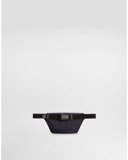 Dolce & Gabbana White Nylon Waist Bag With Logo for men