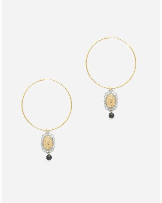Dolce & Gabbana White Sicily Earrings 18-Carat And And Jade