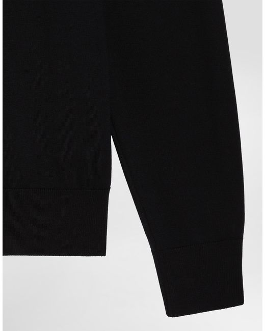 Virgin Wool Pullover Dolce & Gabbana de hombre de color Black