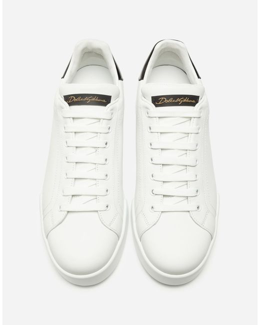 Dolce & Gabbana Natural Leather Portofino Sneakers - Women for men