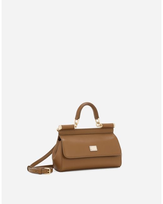 Dolce & Gabbana Natural Small Sicily Handbag