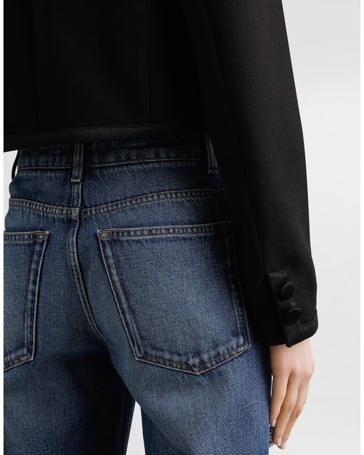 Dolce & Gabbana Black Double Crêpe Wool Jacket