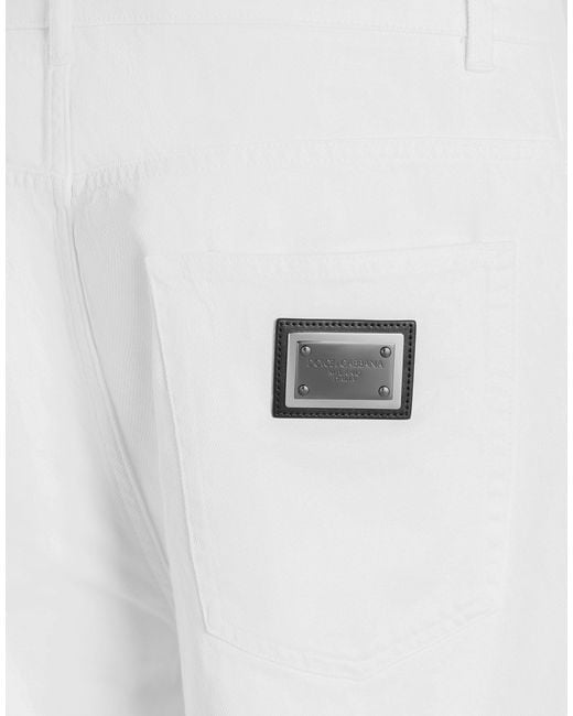 Dolce & Gabbana White Pantalone for men