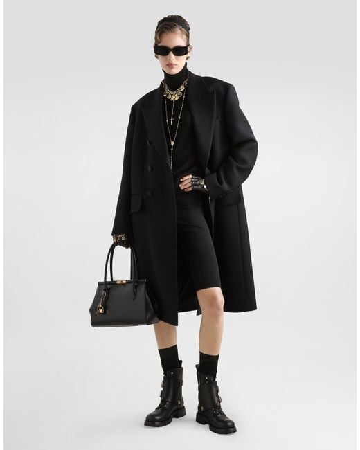 Dolce & Gabbana Black Wool Turtle-Neck Sweater With Dg Logo Embroidery