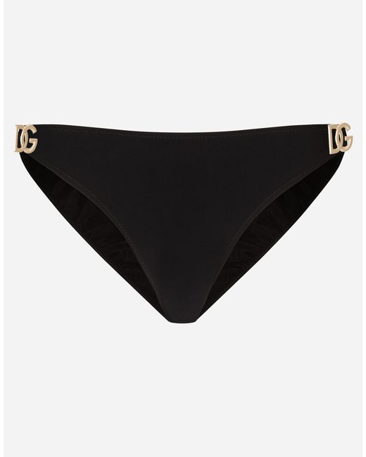 Dolce & Gabbana Bikini Bottoms With Dg Logo Black