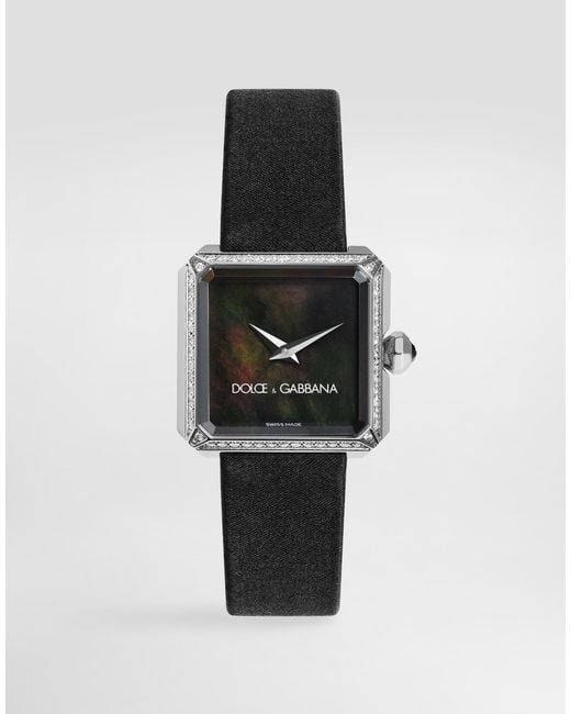 Dolce & Gabbana White Sofia Steel Watch With Colorless Diamonds