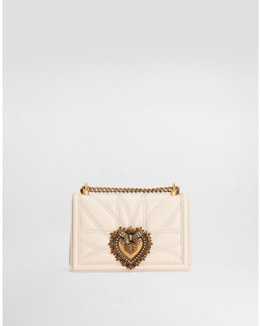 Dolce & Gabbana Natural Medium Devotion Shoulder Bag