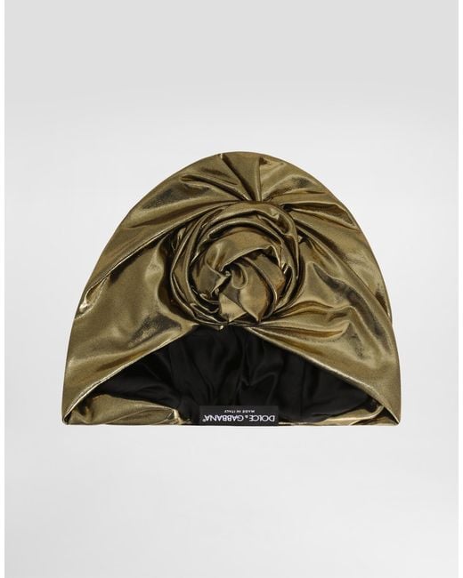 Dolce & Gabbana Metallic Foiled Organzine Turban
