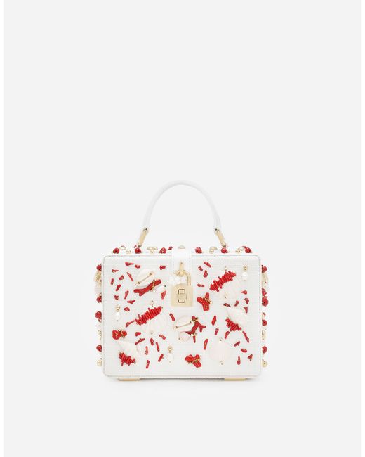 Borsa A Mano Dolce Box di Dolce & Gabbana in White