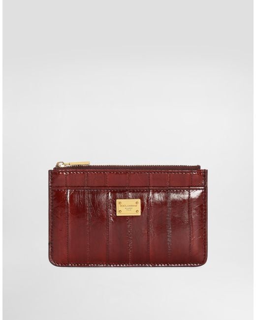 Dolce & Gabbana Red Eel Card Holder