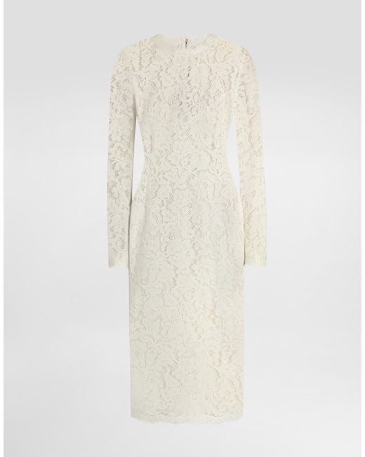 Dolce & Gabbana Natural Cordonetto Lace Dress
