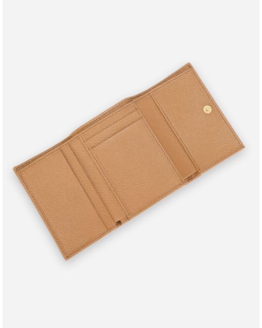 Dolce & Gabbana White French Flap Wallet With Tag