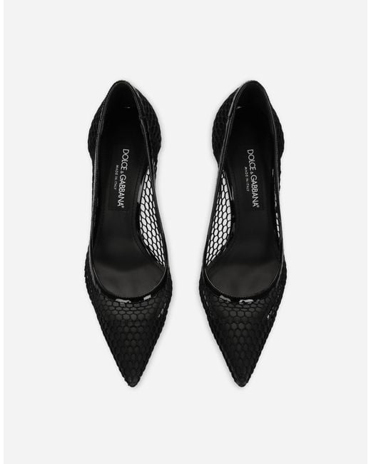 Dolce & Gabbana パンプス メッシュ＆エナメル Black