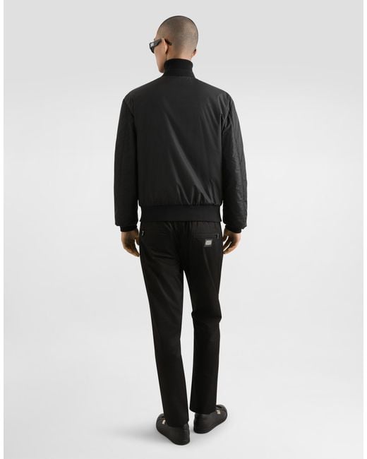 Dolce & Gabbana Black Nylon Jacket With Branded Tag for men